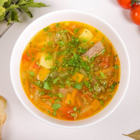 Рассольник на мясокостном бульоне