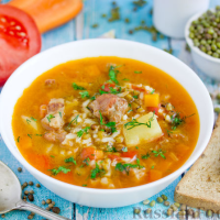 Суп рисовый с мясом