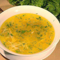 Суп с макаронными изделиями и мясом